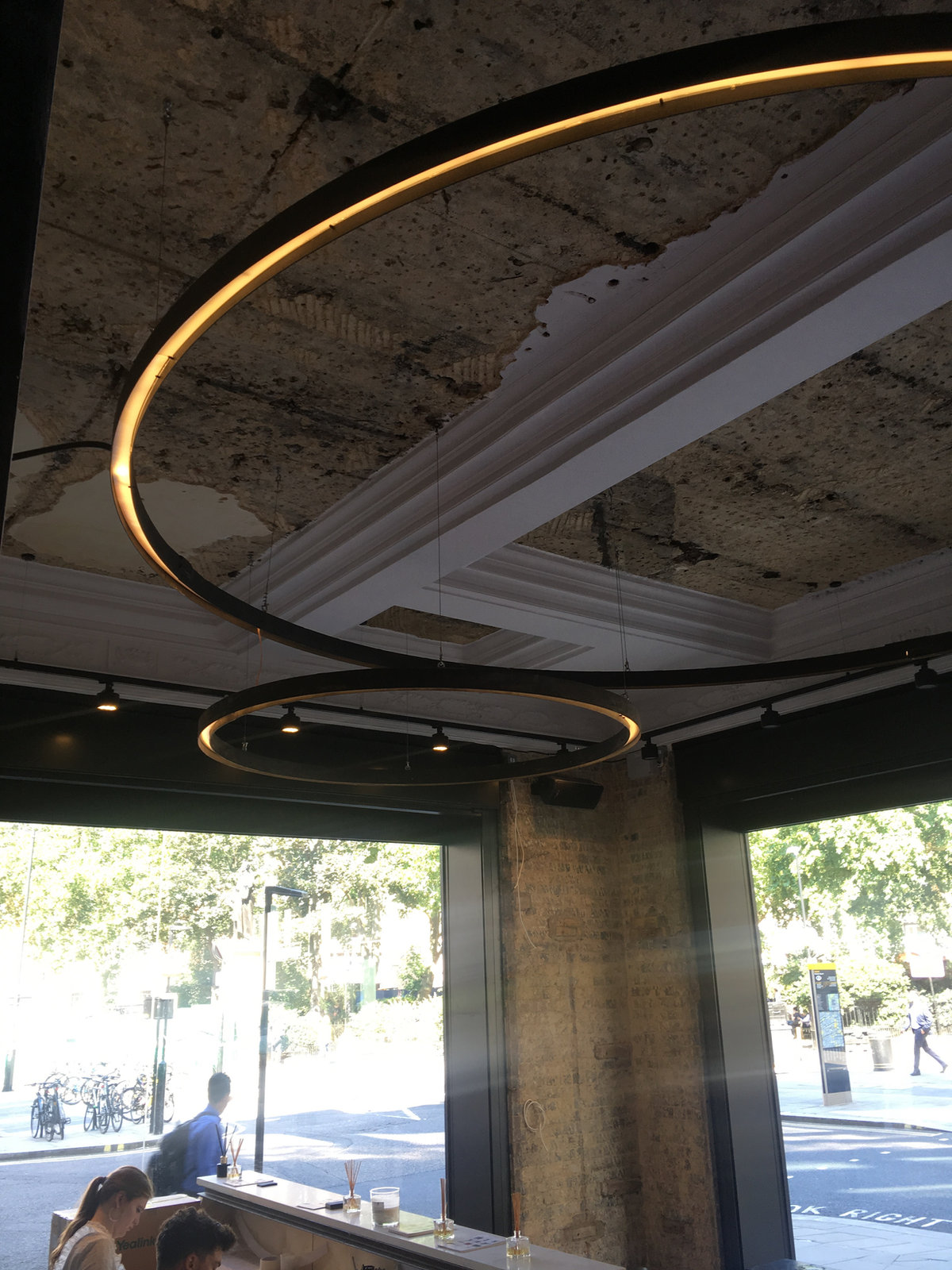 Detail of fabricated steel lighting