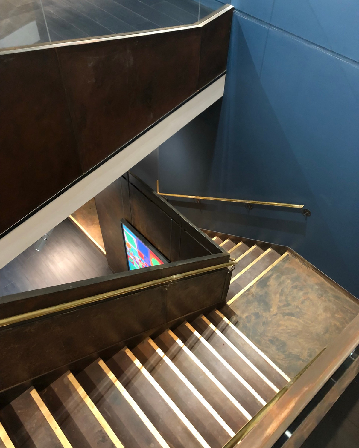 Steel patinated staircase